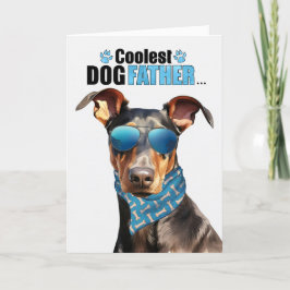 Tarjeta Festiva Doberman Pinscher Dog Coolest Dad Day