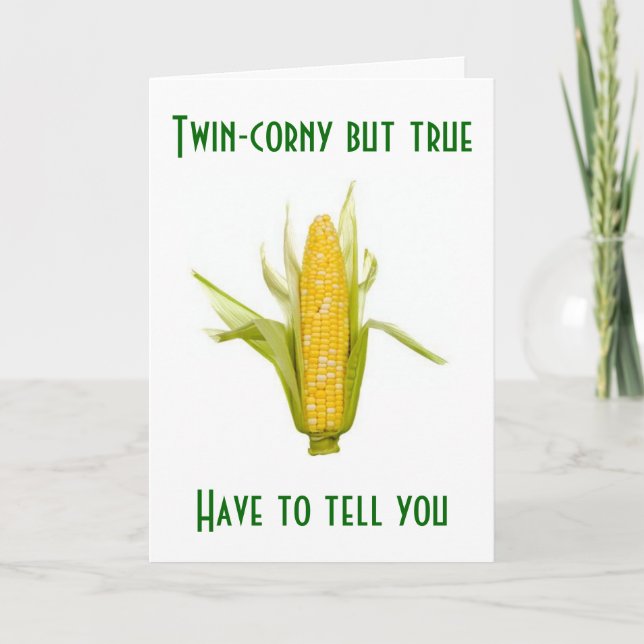 TARJETA FESTIVA DOBLE GRACIAS-CORNY PERO VERDAD (Anverso)