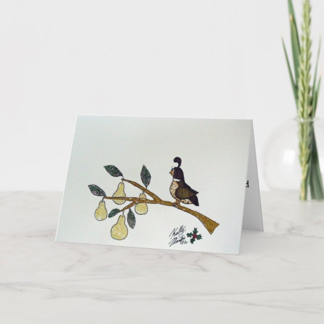 Tarjeta Festiva Doce días de Navidades (Anverso)