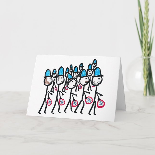 Tarjeta Festiva Doce tambores (Anverso)