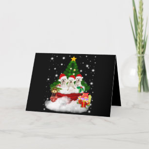 Tarjeta Festiva Dog Lover   Los Cachorros Malteses Están Presentes