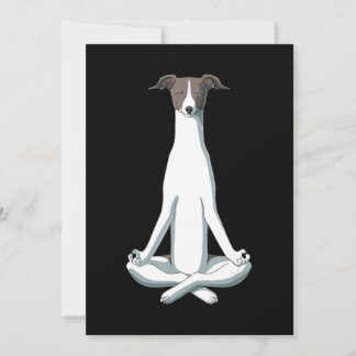 Tarjeta Festiva Dog Lover | Yoga Italiano Greyhound