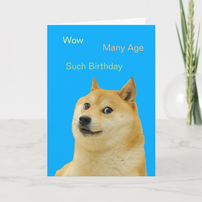 Tarjeta Festiva Doge Birthday Card (Anverso)