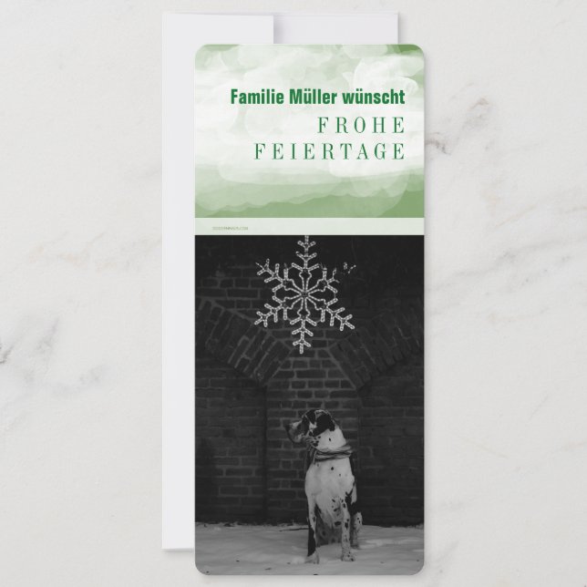 Tarjeta Festiva Doggen Weihnachtskarten mit viel Texto (Anverso)