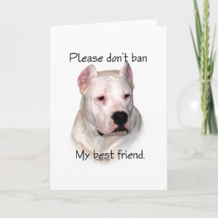 Tarjeta Festiva Dogo Argentino Anti-BSL