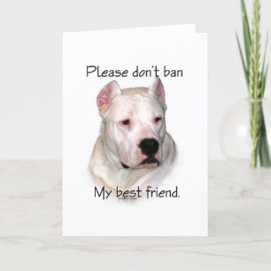 Tarjeta Festiva Dogo Argentino Anti-BSL