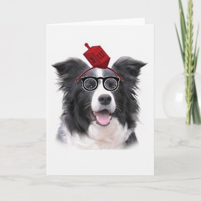 Tarjeta Festiva Dogs~Original Ditzy que saluda el collie de (Anverso)