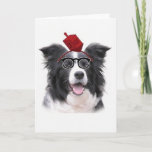 Tarjeta Festiva Dogs~Original Ditzy que saluda el collie de<br><div class="desc">Dogs~Original Ditzy Card~Border de saludo Collie~Hanukkah</div>