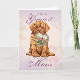 Tarjeta Festiva Dogue Heart Mom