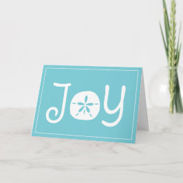 Tarjeta Festiva Dólar de arena navideña para Navidades de playa