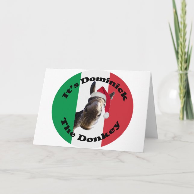 Tarjeta Festiva dominar el burro (Anverso)