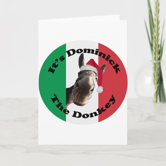 Tarjeta Festiva dominar el burro (Anverso)