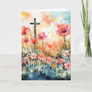 Tarjeta Festiva Domingo de Resurrección al amanecer