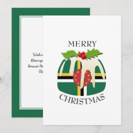 Tarjeta Festiva DOMINICA FLAG | Navidades Pudding | Festividad
