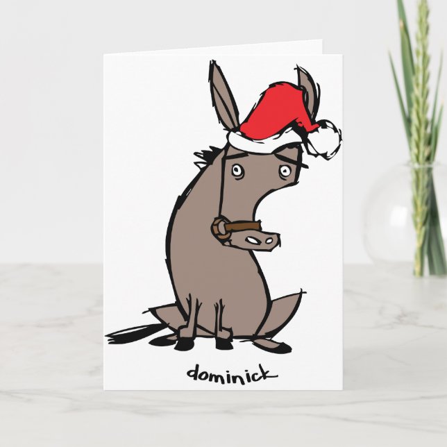 Tarjeta Festiva Dominick el burro (Anverso)