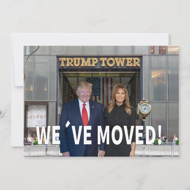 Tarjeta Festiva Don y Mel: ¡Nos hemos mudado! (Anverso)