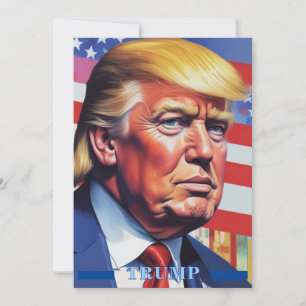 Tarjeta Festiva Donald Trump Arte Pop