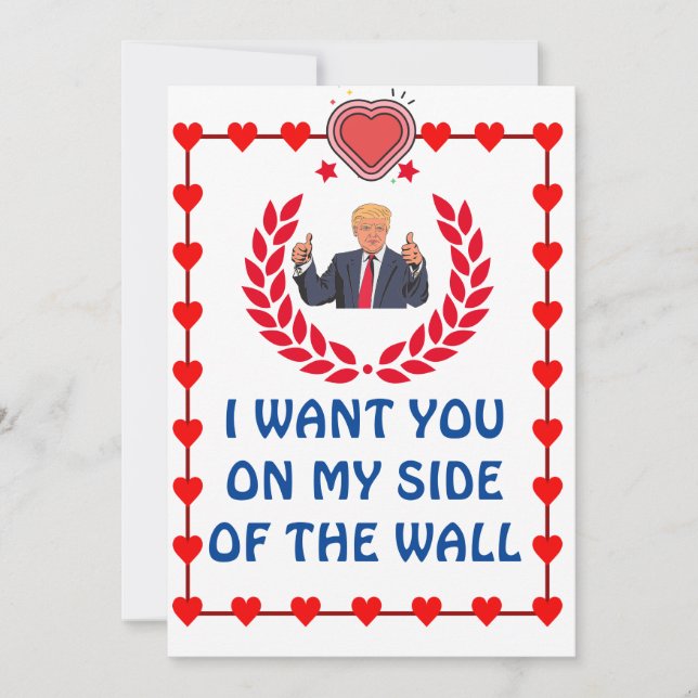 Tarjeta Festiva donald trump día de San Valentín FUNNY (Anverso)