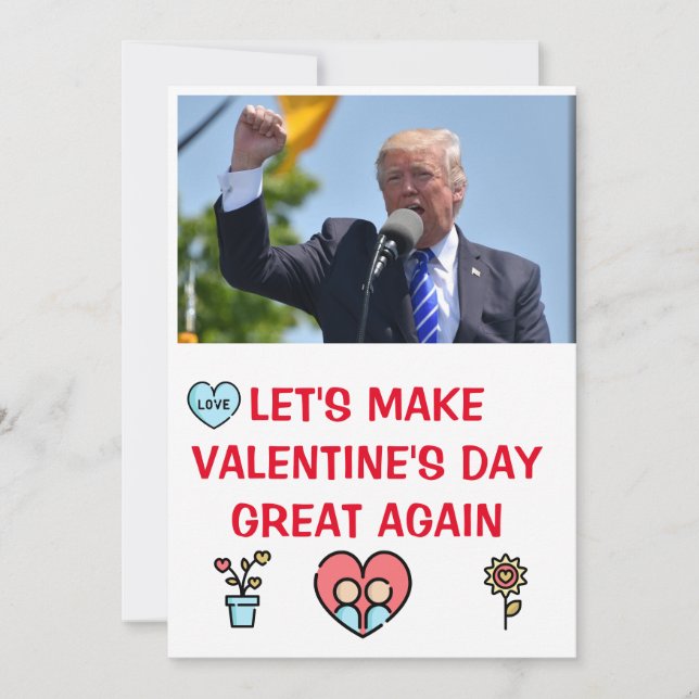 Tarjeta Festiva donald trump día de San Valentín FUNNY Holiday Car (Anverso)