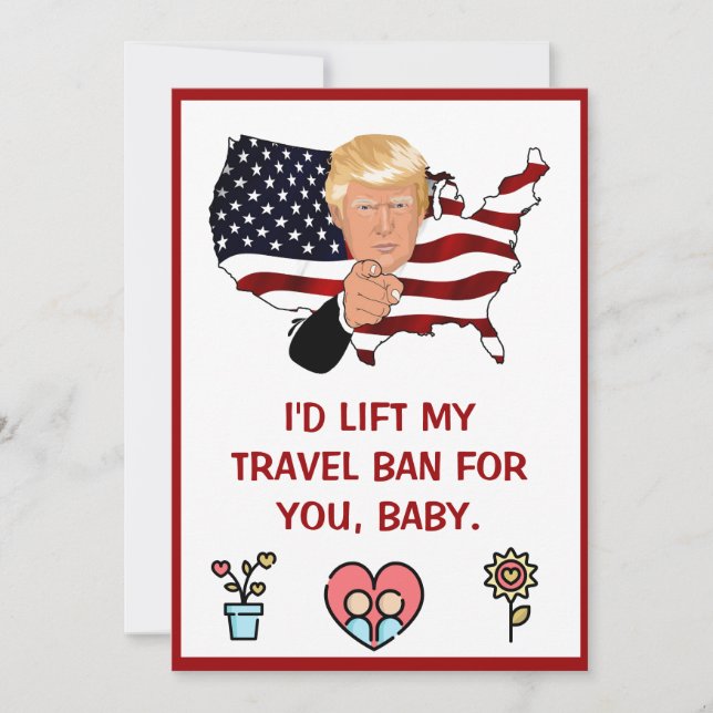 Tarjeta Festiva donald trump día de San Valentín FUNNY Holiday Car (Anverso)