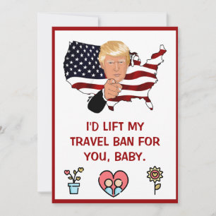 Tarjeta Festiva donald trump día de San Valentín FUNNY Holiday Car