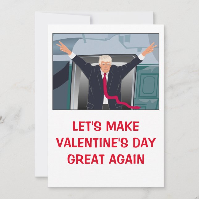 Tarjeta Festiva donald trump día de San Valentín FUNNY Holiday Car (Anverso)