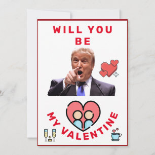 Tarjeta Festiva donald trump día de San Valentín FUNNY Holiday Car