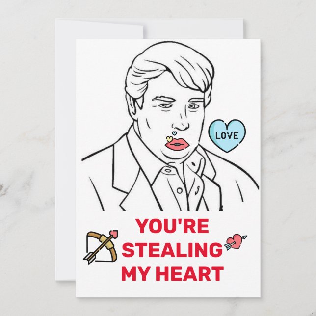 Tarjeta Festiva donald trump día de San Valentín FUNNY Holiday Car (Anverso)