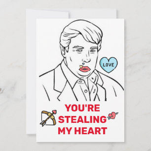 Tarjeta Festiva donald trump día de San Valentín FUNNY Holiday Car