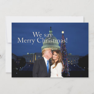 Tarjeta Festiva Donald y Melania: ¡Decimos Feliz Navidad!