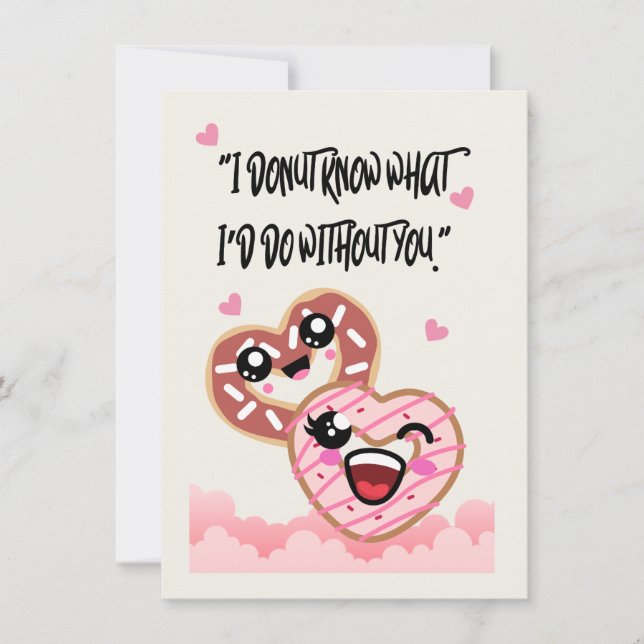 Tarjeta Festiva donas  aman  san valentin (Anverso)