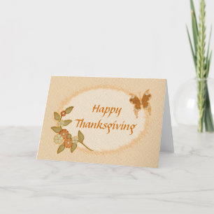 Tarjeta Festiva donativos de mano - Flores `n Mariposa