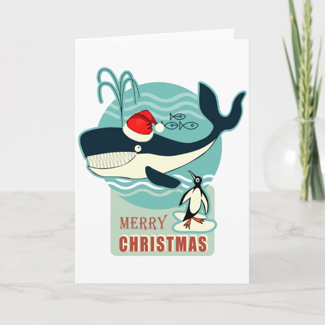 Tarjeta Festiva ¿Dónde está Santa Claus? (Anverso)