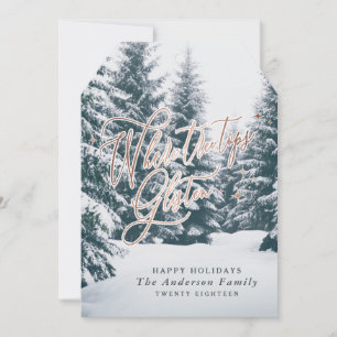Tarjeta Festiva Donde los árboles cierran Navidades de fotos