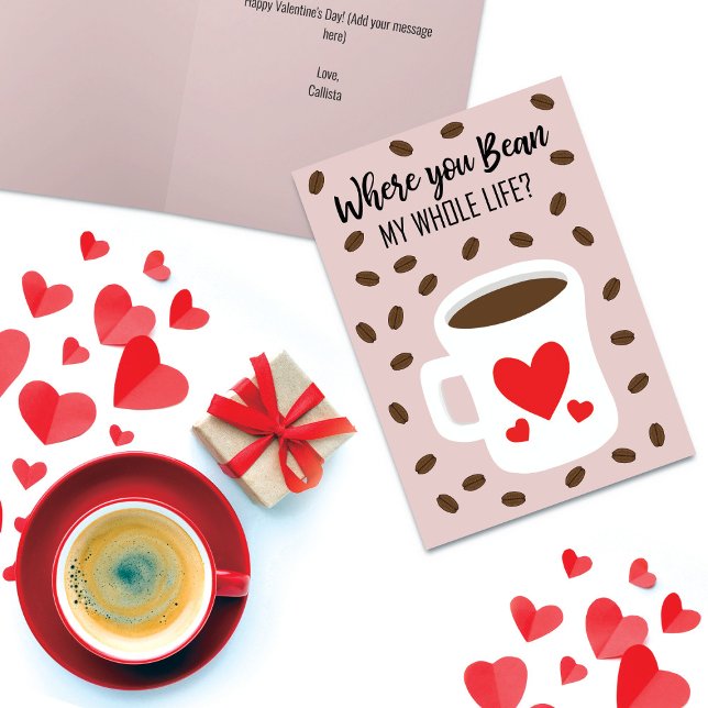 Tarjeta Festiva Donde usted bebe el saludo El día de San Valentín  (Subido por el creador)