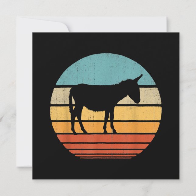 Tarjeta Festiva Donkey Lover Gift | Ideas de regalo para granjas (Anverso)