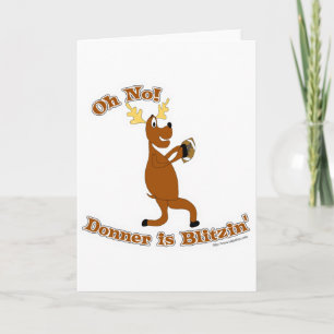 Tarjeta Festiva ¡Donner es Blitzen!