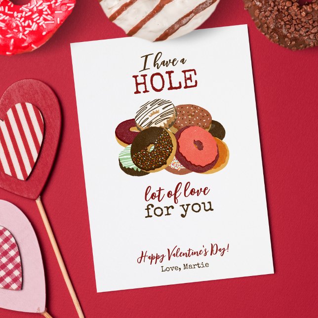 Tarjeta Festiva Donut del Día de San Valentín (Subido por el creador)