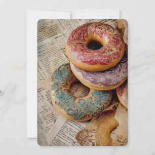 Tarjeta Festiva Donut floral