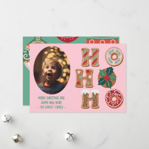 Tarjeta Festiva Donuts Navideños Coloridos