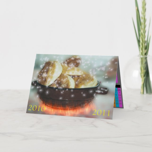 Tarjeta Festiva Donuts para navidades, Calendario 2011 (Anverso)