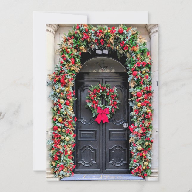 Tarjeta Festiva Doors of London: A Festive Christmas Card (Anverso)