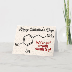 Tarjeta Festiva Dopamina Chemistry Funny Valentcard