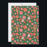 Tarjeta Festiva Dorado Winter Sweet Snowfall Candy Cane<br><div class="desc">Una deliciosa y festiva dulzura de temporada con dulces purpurinas,  caramelos coloridos y delicados copos de nieve.</div>