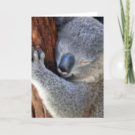 Tarjeta Festiva Dormir Koala