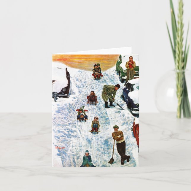 Tarjeta Festiva Dormir y cavar (Anverso)