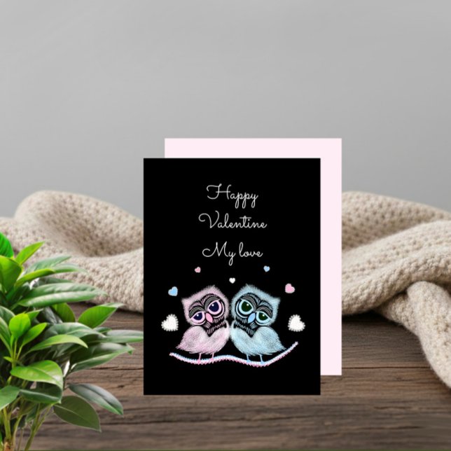 Tarjeta Festiva Dos búhos lindos (Subido por el creador)