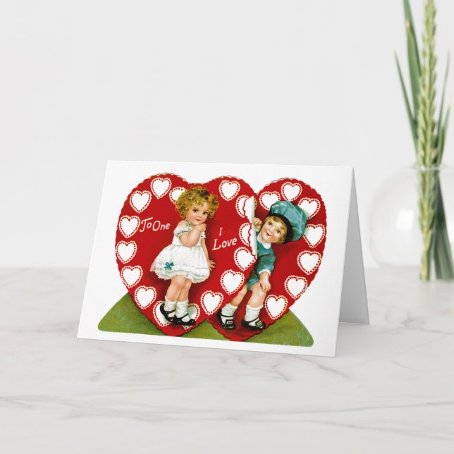 Tarjeta Festiva Dos corazones (Anverso)
