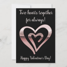 Dos corazones subió El día de San Valentín negro d
