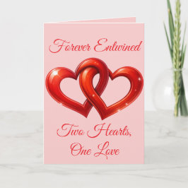 Tarjeta Festiva Dos Corazones, Un Amor